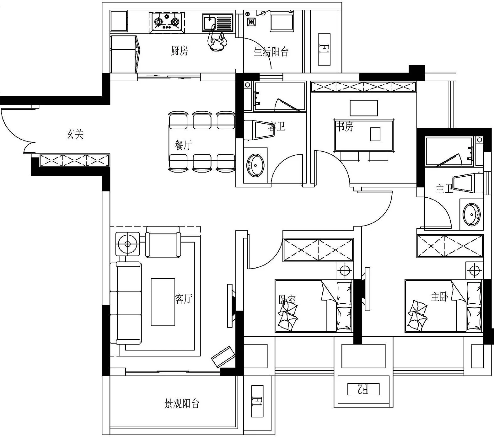 中南 · 上悦城|孟菲斯 平面方案